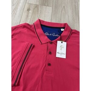 Robert Graham Men's Polo  Clock Tower Size 3XL Classic Fit  Color Magenta